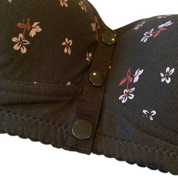 1221 Flower Printed Bra 38D Front Snap Closure Comfortable NWT - Picture 6 of 7
